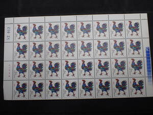 ◆希少◆中国切手　1981年　T58　年賀切手(酉)　32枚ブロック　未使用◆