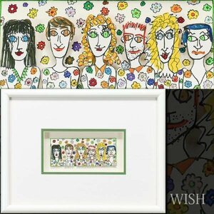 【真作】【WISH】ジェームス・リジィ James Rizzi「WALL FLOWERS」3Dシルクスクリーン 直筆サイン ◆人気作 　 #24012799