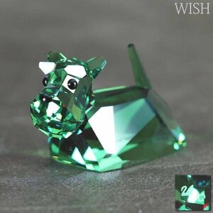 【真作】【WISH】スワロフスキー Swarovski「ギャングオブドッグス Scottie」大丸百貨店取扱 クリスタルガラス 箱有 証明書付 #24016023