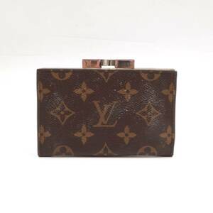 ★LOUIS VUITTON ルイヴィトン T61922 モノグラム USA限定 がま口 コインケース 財布 ウォレット ブラウン系