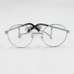 ★CHANEL シャネル 2186 c.C124/S6 5219 135 ココマーク チェーン メガネ めがね 眼鏡 レディース シルバー系 レンズ度入り（社外？）