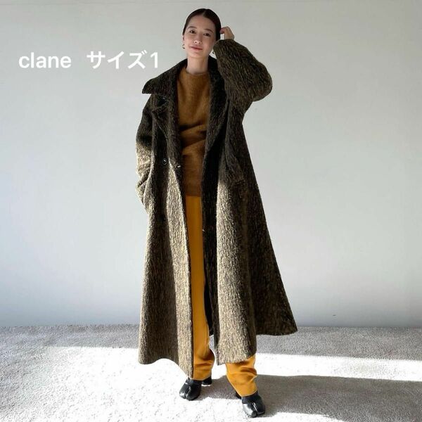 【 CLANE 】MIX SHAGGY LADY COAT サイズ1