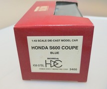 【ミニカー】 ホンダコレクション スポーツ600クーペ S600 レア 1/43_画像5