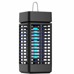 電撃殺虫器 捕虫器 殺虫ライト IPX4防水 UV光源吸引式 電撃殺虫灯 屋内屋外兼用