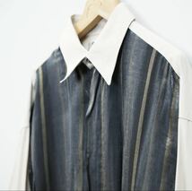 USA VINTAGE Reversal SATIN SWITHED DESIGN SHIRT MADE IN AUSTRALIA/アメリカ古着サテン切替デザインシャツ_画像6