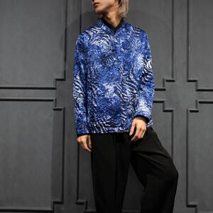 USA VINTAGE TANJAY PETITE PLEATES DESIGN ZIP UP BLOUSON/アメリカ古着プリーツデザインジップアップブルゾン