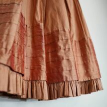 EU VINTAGE INZY DESIGN SILK PLEATES DESIGN LONG SKIRT/ヨーロッパ古着シルクプリーツデザインロングスカート_画像9