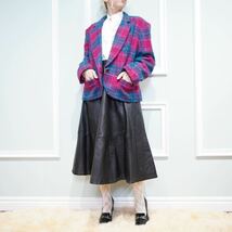 USA VINTAGE DESIGN LEATHER LONG SKIRT/アメリカ古着デザインレザーロングスカート_画像2