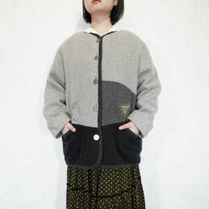 EU VINTAGE ANIMAL EMBROIDERY DESIGN WOOL TYROLEAN JACKET/ヨーロッパ古着アニマル刺繍デザインウールチロリアンジャケット