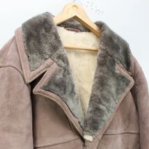 *SPECIAL ITEM* EU VINTAGE MOUTON LEATHER CAR COAT/ヨーロッパ古着ムートンレザーカーコート_画像7