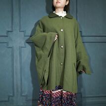 EU VINTAGE WOOL DESIGN CAPE COAT/ヨーロッパ古着ウールデザインケープコート_画像2