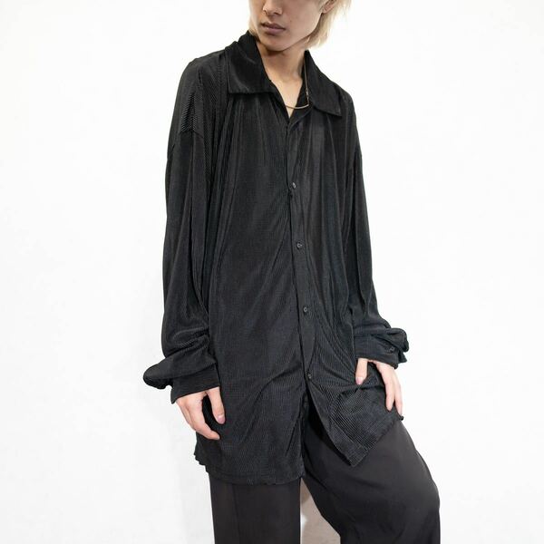 *SPECIAL ITEM* USA VINTAGE TRUST USA PLEATES DESIGN OPEN COLLAR SHIRT/アメリカ古着プリーツデザインオープンカラーシャツ