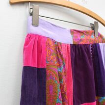 *SPECIAL ITEM* 70's USA VINTAGE VELOUR PATCHWORK DESIGN LONG SKIRT/70年代アメリカ古着ベロアパッチワークデザインロングスカート_画像8