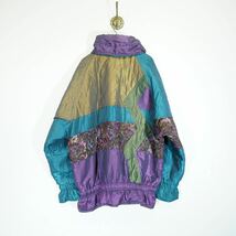 USA VINTAGE APROPOS PATCHWORK DESIGN BATTING COAT/アメリカ古着パッチワークデザイン中綿コート_画像5