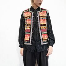 *SPECIAL ITEM* USA VINTAGE EMBROIDERY DESIGN METAL HOCK DESIGN KNIT VEST/アメリカ古着刺繍デザインメタルホックニットベスト_画像1