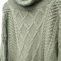 USA VINATGE J.CREW CABLE DESIGN HIGH NECK KNIT ONE PIECE/アメリカ古着ケーブルデザインハイネックニットワンピース_画像7