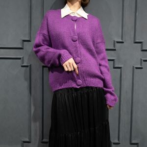 USA VINTAGE TANGIERS DESIGN MOHAIR KNIT CARDIGAN/アメリカ古着デザインモヘアニットカーディガン