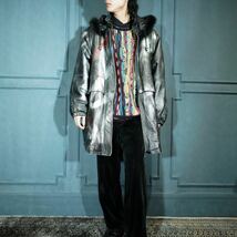 *SPECIAL ITEM* USA VINTAGE KOMITOR PAINT DESIGN LEATHER MODS COAT/アメリカ古着ペイントデザインレザーモッズコート_画像2