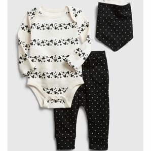 ギャップ　gap baby ３点セット　スタイ　ズボン　ベビー　90センチ　定価4999円　ミッキー　ディズニー　ロンパース