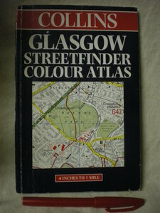 [ бесплатная доставка английский язык * на месте язык карта *MAP] GLASGOW стакан go-COLOUR ATLAS 1/1567 1997 год версия 