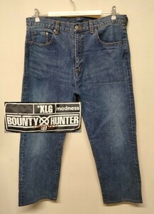 希少 裏原 バウンティーハンター インディコジーンズ デニムパンツ サイズ大きめ 股上深め BOUNTYHUNTER Y2K rare