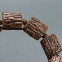 【瓏】沈香の木彫 原木手串 時代物 極細工 手彫り 裝身具 古賞物 中国古玩 蔵出_画像9