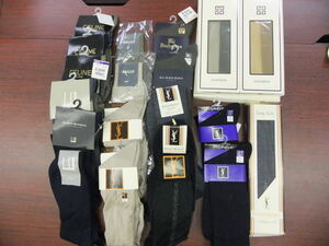 管理番号D41 送料無料 ブランド 靴下 まとめ 中古品 未使用 YSL CELINE GIVENCHY BURBERRY dunhill BALLY 19点 セット