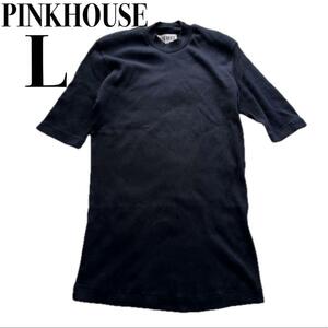 PINKHOUSE 半袖 シャツ カットソー オフネック ブラック L シンプル レディース ピンクハウス 黒