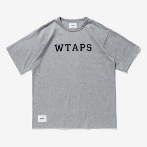 WTAPS 2021 SS COLLEGE SS GRAY サイズ M x02 BLANK DESIGN ACADEMY ダブルタップス