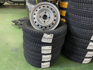 ブリヂストンW300 145/80R12 80/78N新品スズキ純正スチールホイール４本セットダンロップ送料込即決32800円2023年製造