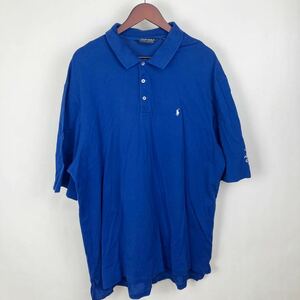 Ralph Laulen ラルフローレン 半袖 ポロシャツ 大きいサイズ メンズ XXLサイズ ブルー カジュアル スポーツ トレーニング ゴルフ FA298