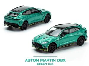 ★2023★高級車 POP RACE 1:64 アストンマーティン DBX SUV レーシンググリーン 合金車 モデル 0503⑰