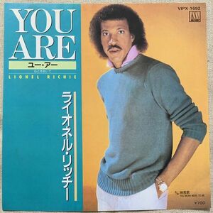 ★シングル ライオネル・リッチー 試聴 ユー・アー 無言歌 Lionel Richie You Are You Mean More To Me VIPX-1692 ♪Baby you'll find♪