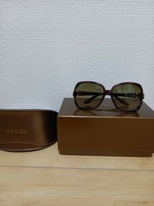 中古【美品】GUCCIグッチ ダブルG GG べっ甲調 2986/S V08IS プラスチック ブラウン 茶エレガント サングラス