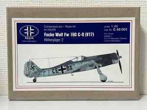 R.V. resin 1/48 フォッケウルフ Fw190 C-0（V17）Hohenjager2 レジンキット 未組立 C48001