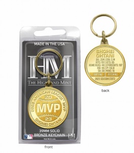 新品 エンゼルス 大谷翔平選手 2023 AL MVP受賞記念コインキーチェーン　HR王/ホームラン王　SHOHEI OHTANI　コインキーホルダー