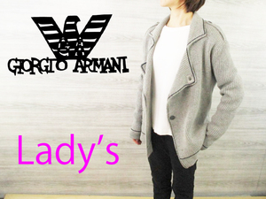 ARMANI JEANS●アルマーニジーンズ レディース＜ウール混 ニット ジャケット＞M2294c