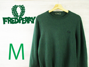 FREDPERRY Fred Perry Italy made < wool ound-necked knitted >M251m