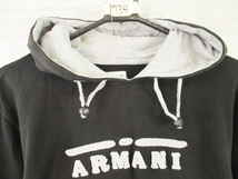 春物 ARMANI●アルマーニ ジュニア＜薄手 デカロゴ コットン混 スウェット パーカー＞●M1734c_画像4