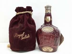 R295-N34-1041 未開栓 ROYAL SALUTE ロイヤルサルート 21年 スコッチウイスキー 重量約1255g 700ml 40％ 現状品③