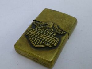 R504-N30-1064★ Zippo ジッポー HARLEY-DAVIDSON ハーレーダビットソン ウィング ゴールド オイルライター 現状品①★