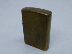 R503-N36-868★ Zippo ジッポー アラベスク ゴールドカラー オイルライター 現状品①★