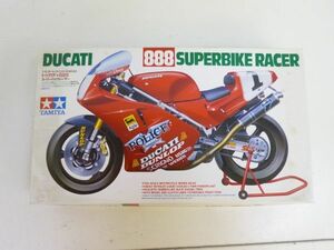 R118-S3-13466 未組立 TAMIYA タミヤ 1/12 オートバイシリーズ ドゥカティ888 スーパーバイクレーサー DUCATI プラモデル 現状品①