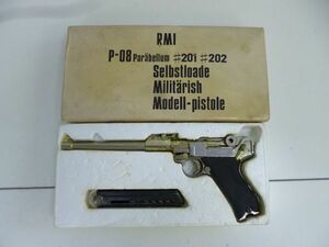 R157-N36-1059 MGC RMI P-08 Parabellum ＃201 ＃202 モデルガン SMG刻印 ジャンク 現状品①