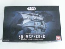 R154-S3-13491 未組立 BANDAI 1/48 スターウォーズ スノースピーダー MODIFIED INCOM T-47 AIRSPEEDER プラモデル 現状品①_画像1