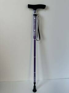 スカイステッキ スリムⅡ 折りたたみ杖 アルミステッキ 軽量 長さ調整 パープル紫 メンズ レディース 折り畳み式 島製作所 歩行補助