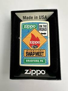 ZIPPO (ジッポ) USA製 オイルライター ケース入り 2015年製 スワップミート ホワイト 前面加工 希少モデル 火花確認済