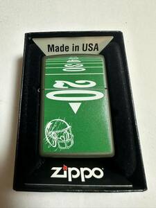 ZIPPO (ジッポ) USA製 オイルライター ケース入り 2015年製 火花確認済 アメフトモチーフ