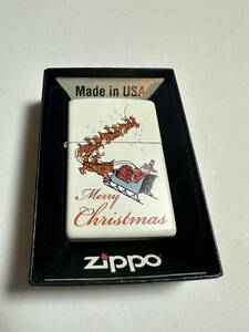 ZIPPO (ジッポ) USA製 オイルライター ケース入り 2016年製 火花確認済 Merry Christmas サンタクロース