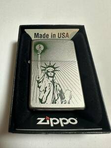 ZIPPO (ジッポ) USA製 オイルライター ケース入り 2016年製 火花確認済 自由の女神